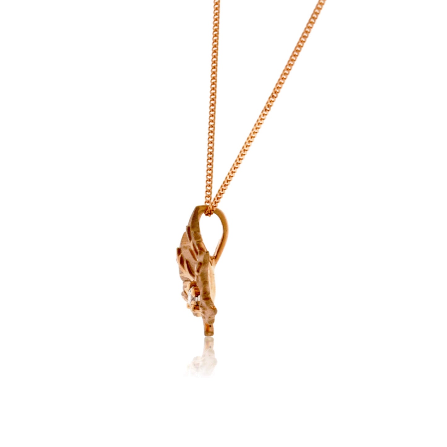 Gold & Diamond Maple Leaf Pendant - Park City Jewelers