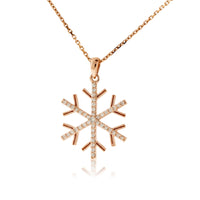 Gold Diamond Snowflake Pendant - Park City Jewelers