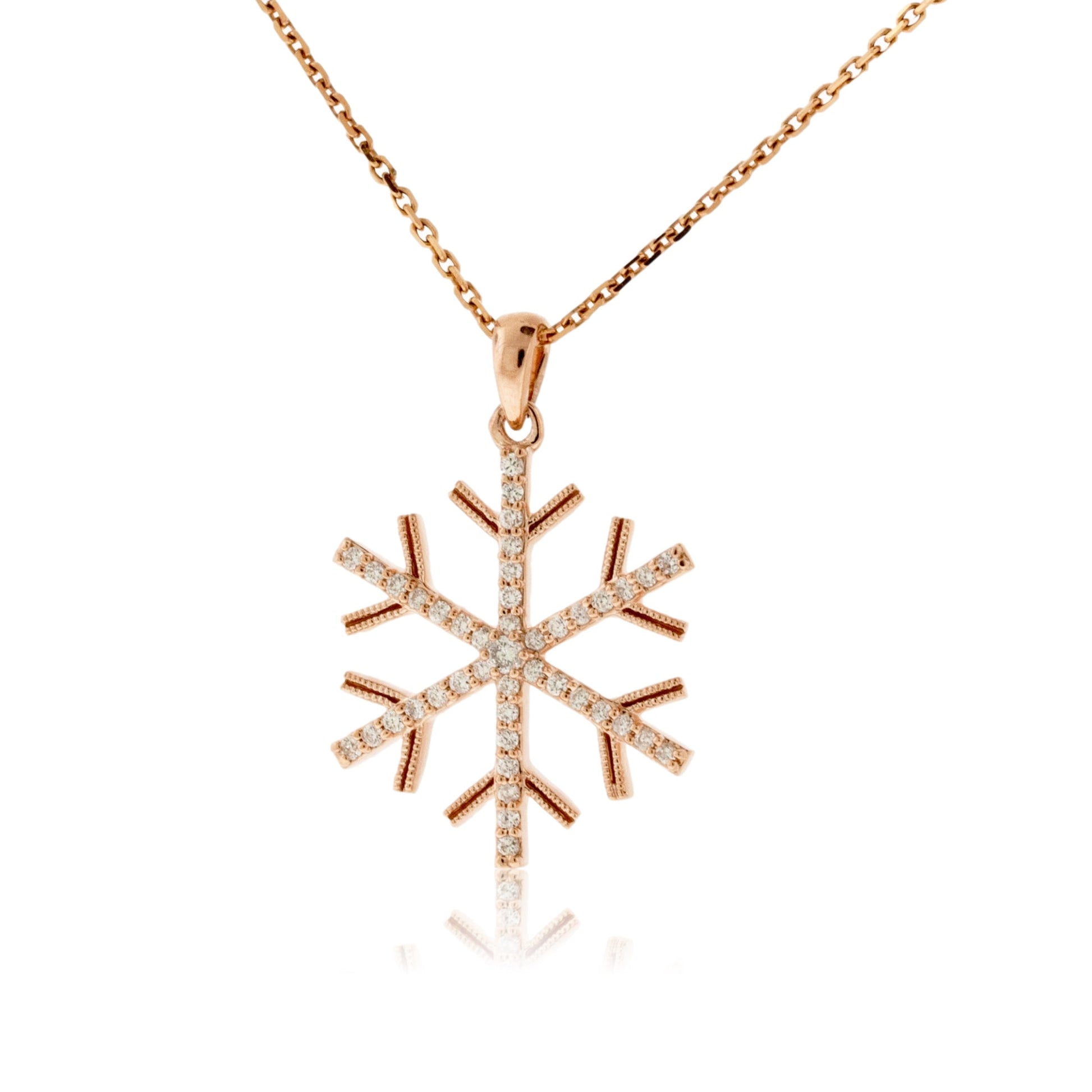 Gold Diamond Snowflake Pendant - Park City Jewelers