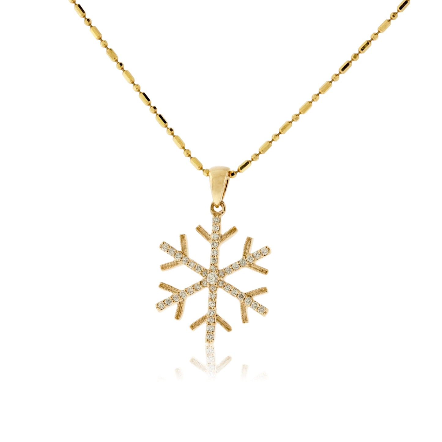 Gold Diamond Snowflake Pendant - Park City Jewelers