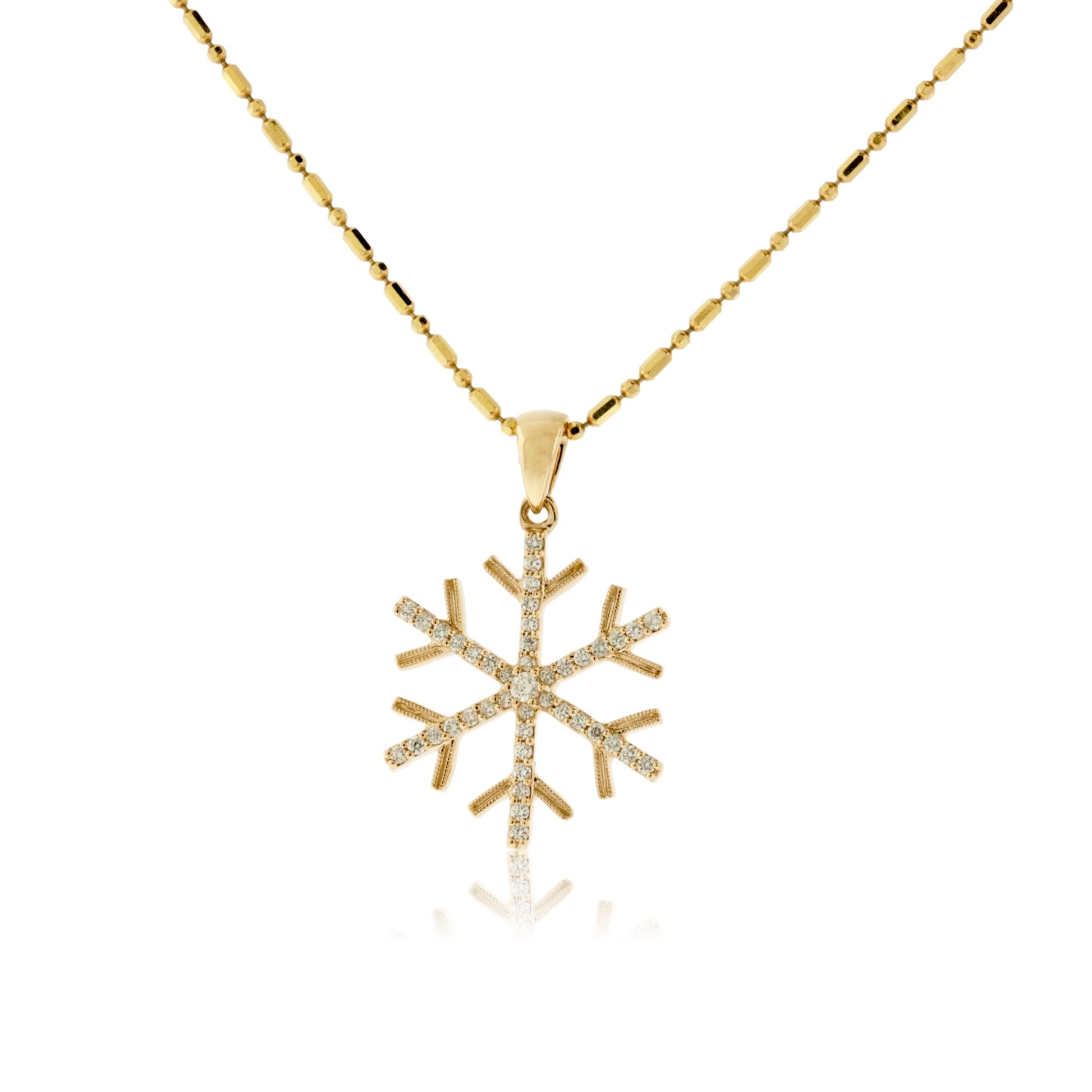 Gold Diamond Snowflake Pendant - Park City Jewelers