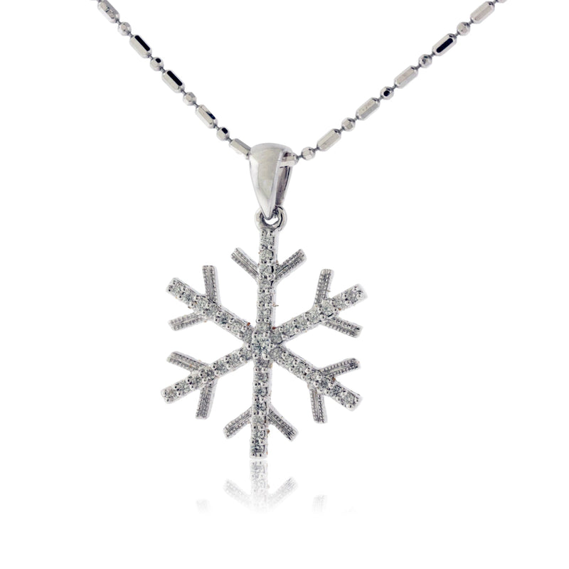Gold Diamond Snowflake Pendant - Park City Jewelers