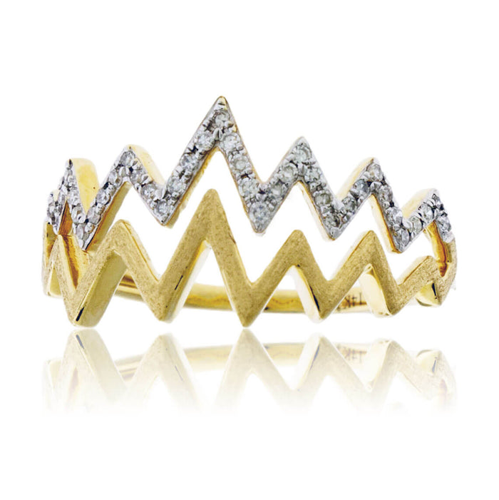 Gold Mountain Zig Zag Diamond Fashion Ring - Park City Jewelers