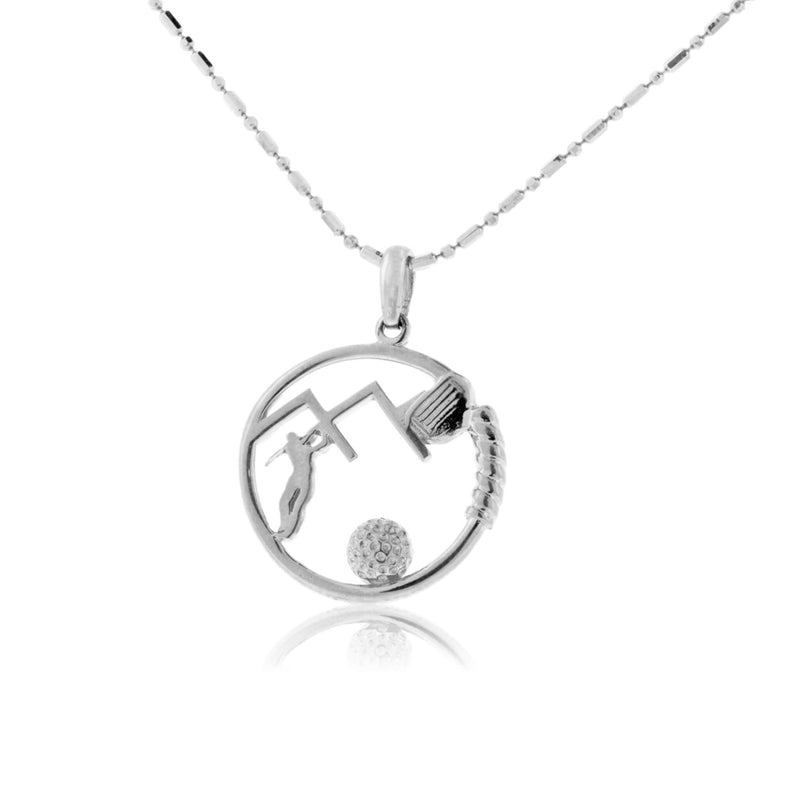 Golfing in the Mountains Necklace - Park City Jewelers
