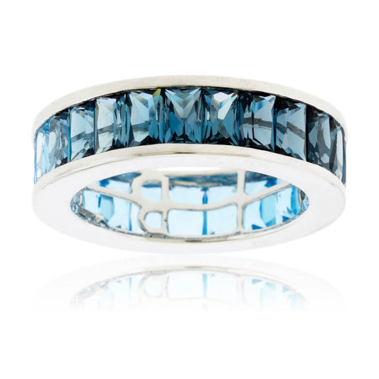 Gradient Blue Topaz Mixed Cut Ring - Park City Jewelers