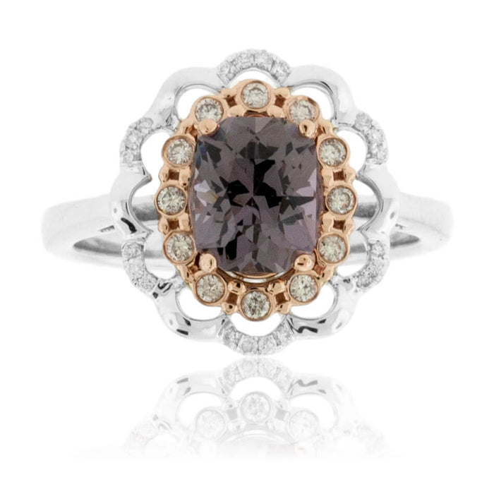 Gray Oval Spinel & Diamond Ring - Park City Jewelers