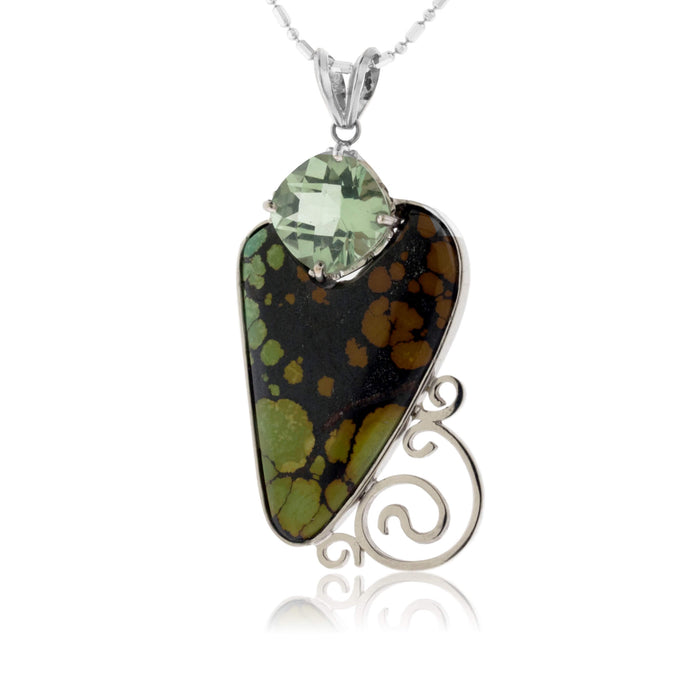 Green Amethyst & Green Turquoise Pendant - Park City Jewelers