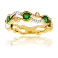 Green Emerald & Diamond Ring - Park City Jewelers
