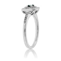 Green Sapphire and Diamond Square Ring - Park City Jewelers