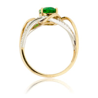 Green Tsavorite Garnet and Diamond Accented Ring - Park City Jewelers