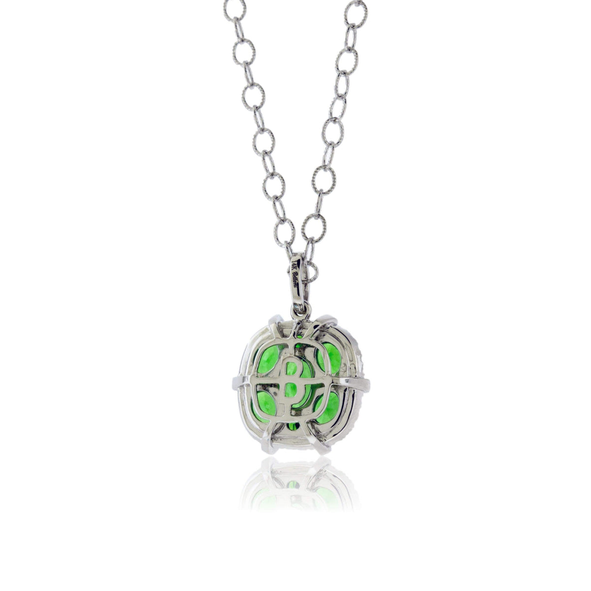 Green Tsavorite Garnet and Diamond Pendant - Park City Jewelers