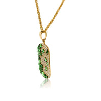 Green Tsavorite Garnet Circle Pendant - Park City Jewelers