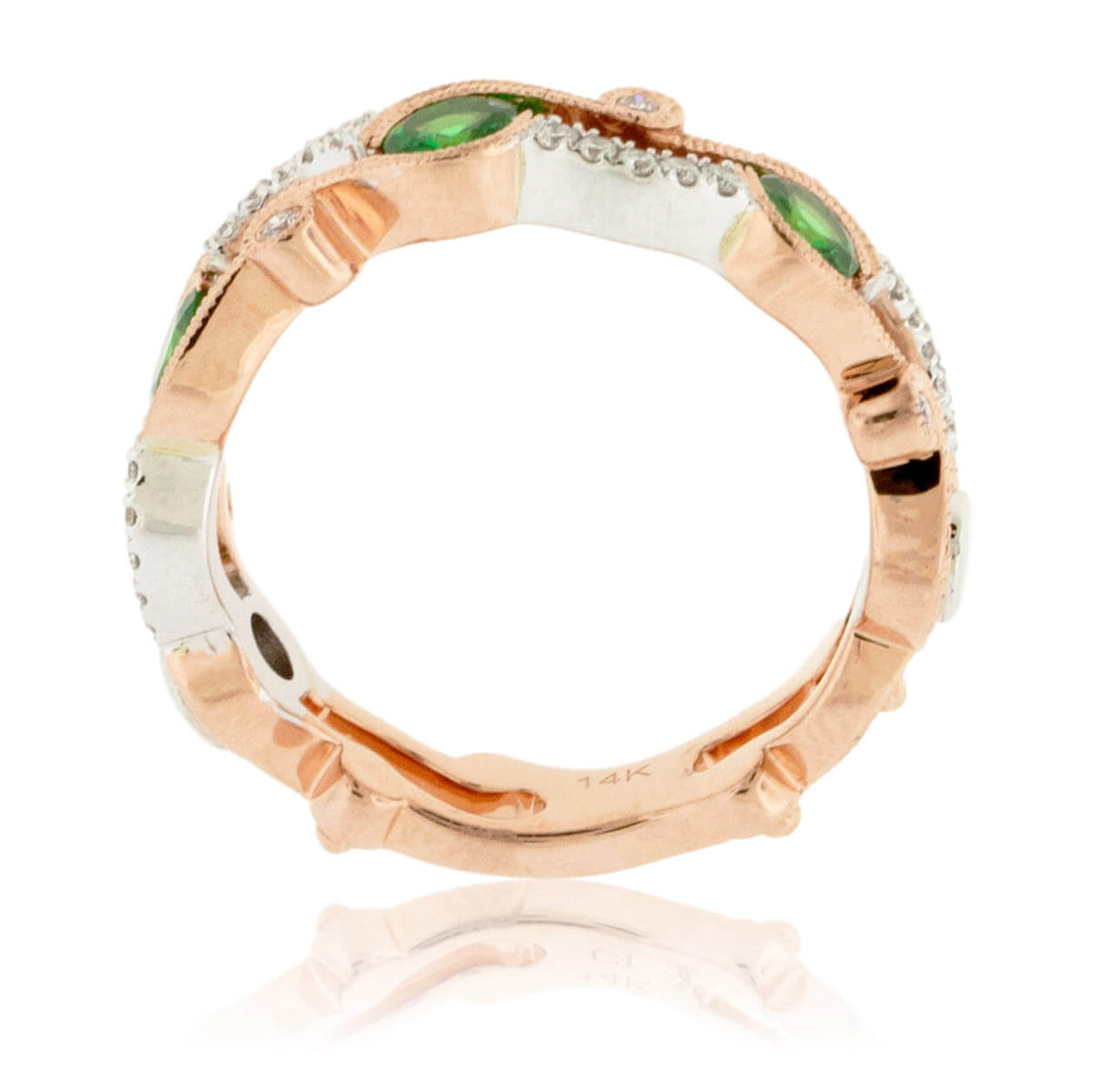 Green Tsavorite Garnet & Diamond Ring - Park City Jewelers