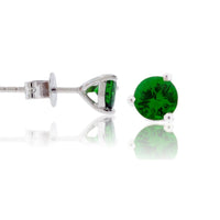 Green Tsavorite Garnet Round Stud Earrings - Park City Jewelers