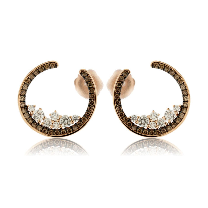 Half Moon Mountain Diamond Earrings - Park City Jewelers