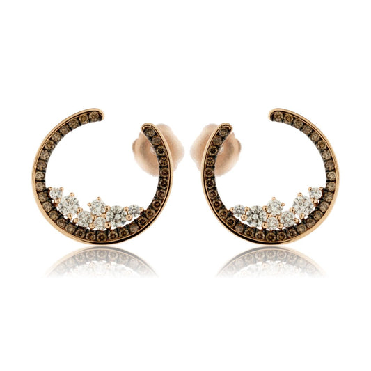 Half Moon Mountain Diamond Earrings - Park City Jewelers