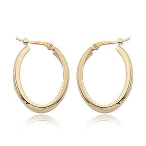 Half Round Tube Oval Hoop Earrings - Park City Jewelers