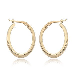 Half Round Tube Oval Hoop Earrings - Park City Jewelers