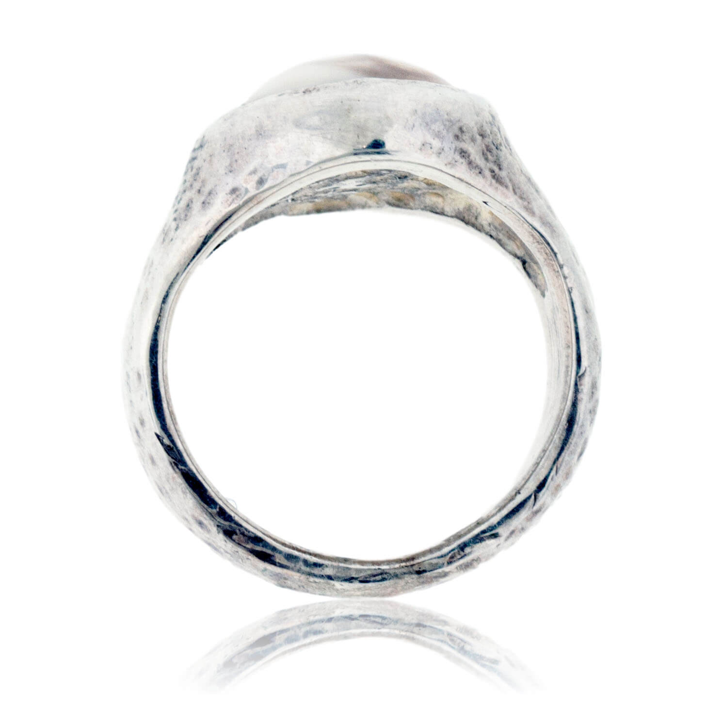 Hammered Simple Elk Ivory Ring - Park City Jewelers