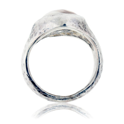 Hammered Simple Elk Ivory Ring - Park City Jewelers