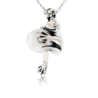 Hanging Pearl Frog Necklace - Park City Jewelers