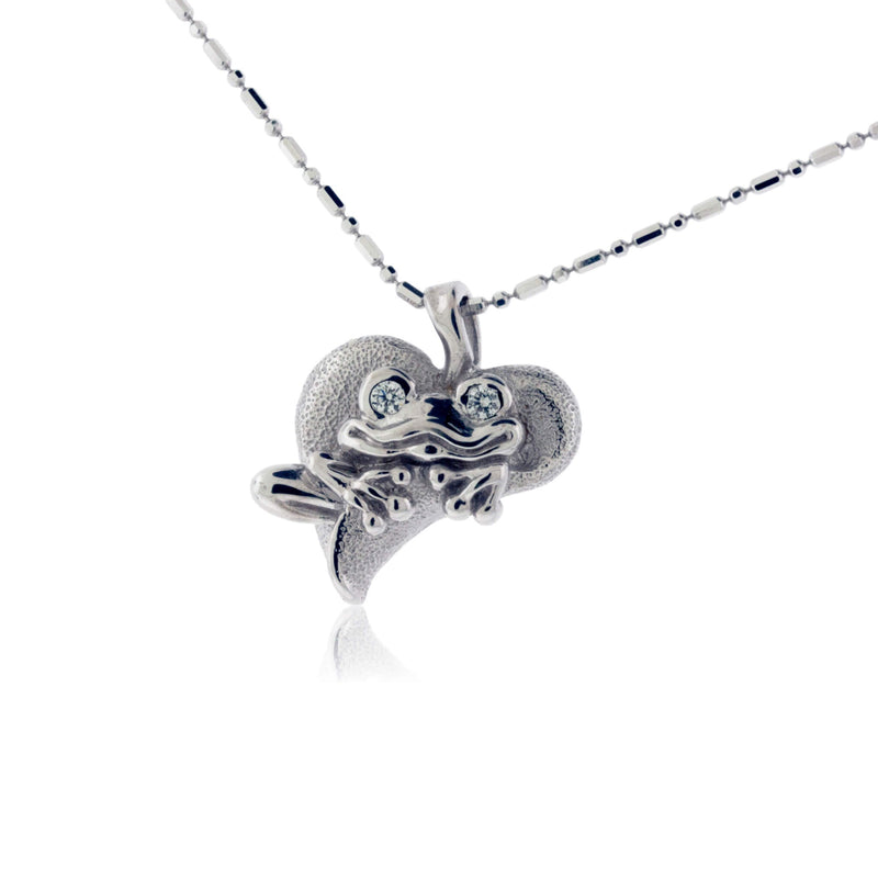 Heart Pendant with Diamond Eye Frog - Park City Jewelers