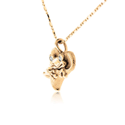 Heart Pendant with Diamond Eye Frog - Park City Jewelers