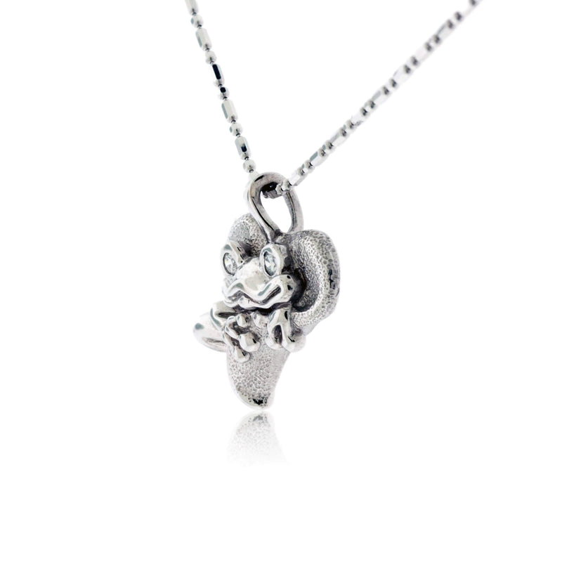Heart Pendant with Diamond Eye Frog - Park City Jewelers