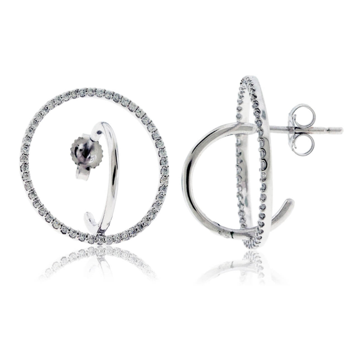 Hoop in a Diamond Circle Earrings - Park City Jewelers