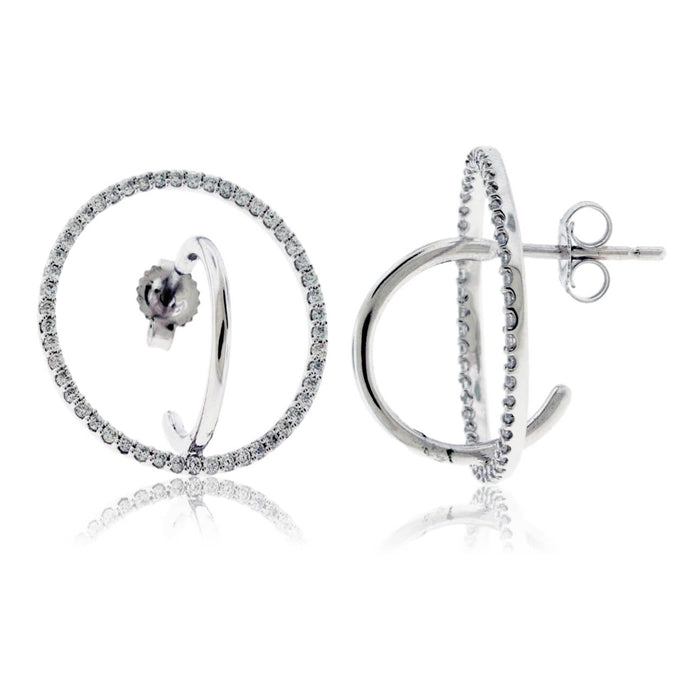 Hoop in a Diamond Circle Earrings - Park City Jewelers