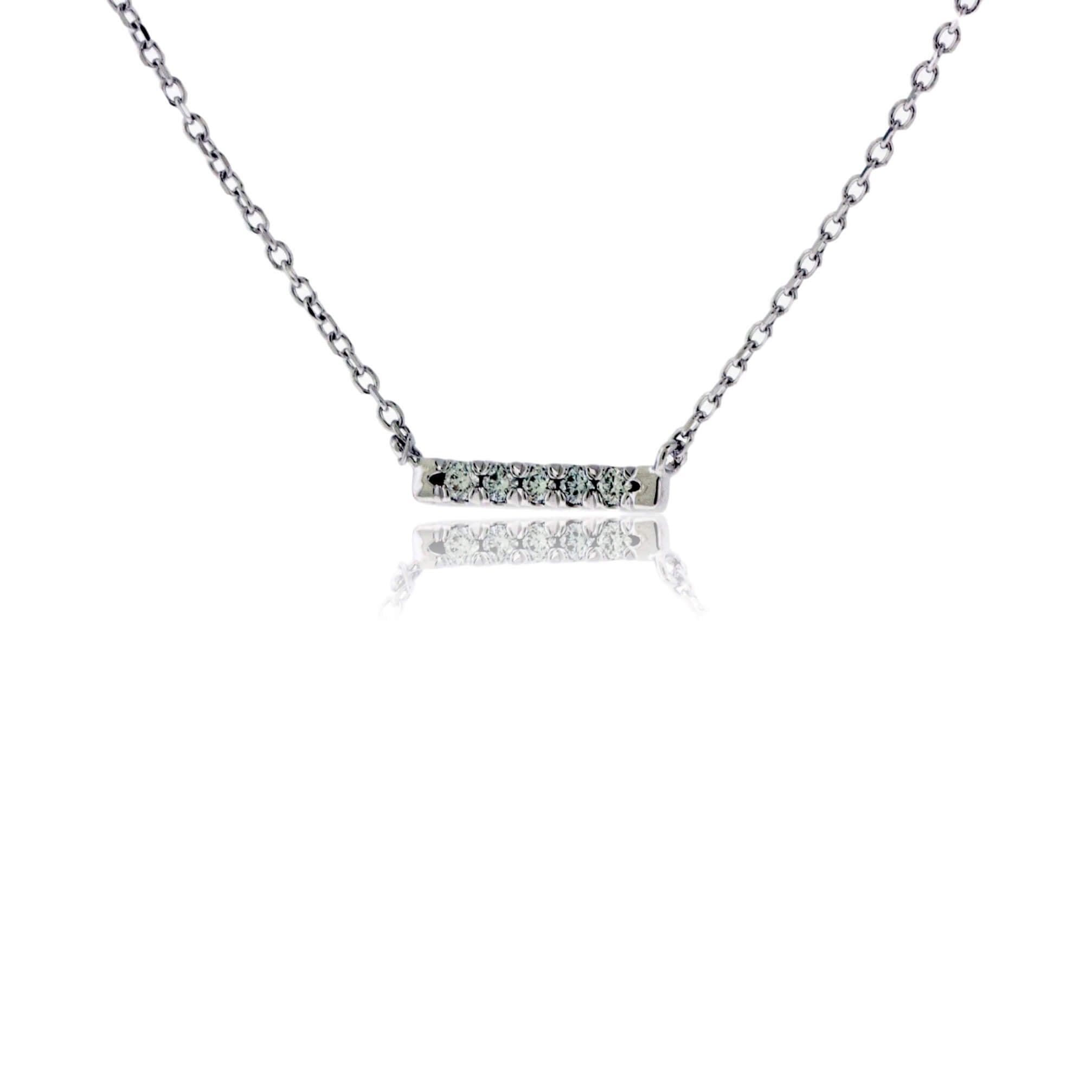 Bar Necklace - Diamond, Sterling Silver by Peterson MADE