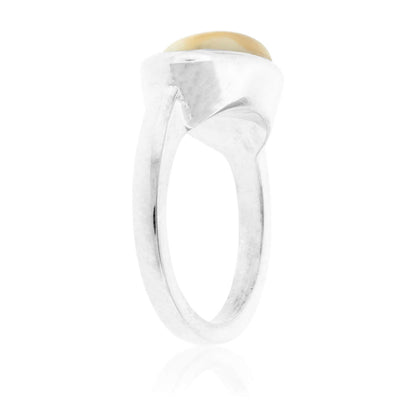 Horizontal Simple Elk Ivory Ring - Park City Jewelers