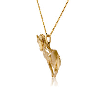 Horse and Eagle Gold Necklace - Park City Jewelers