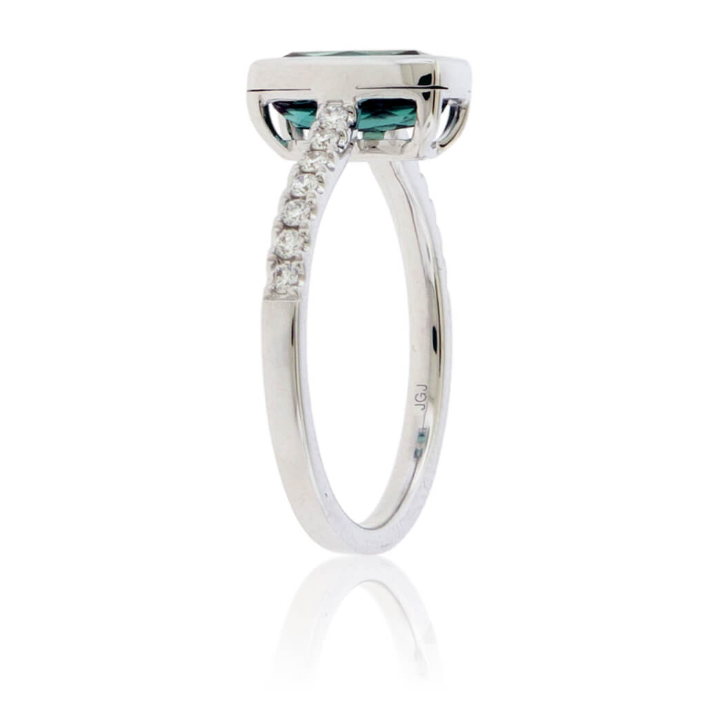 Vintage Paraiba Tourmaline Engagement Ring In Sterling Silver – shine of  diamond