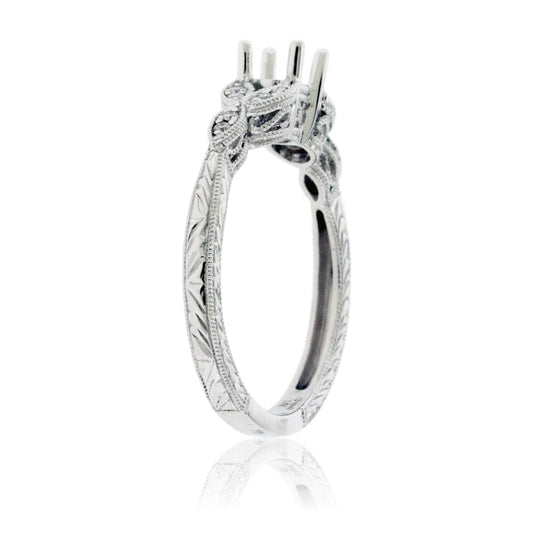 Intricate Design Semi Mount Diamond Ring - Park City Jewelers