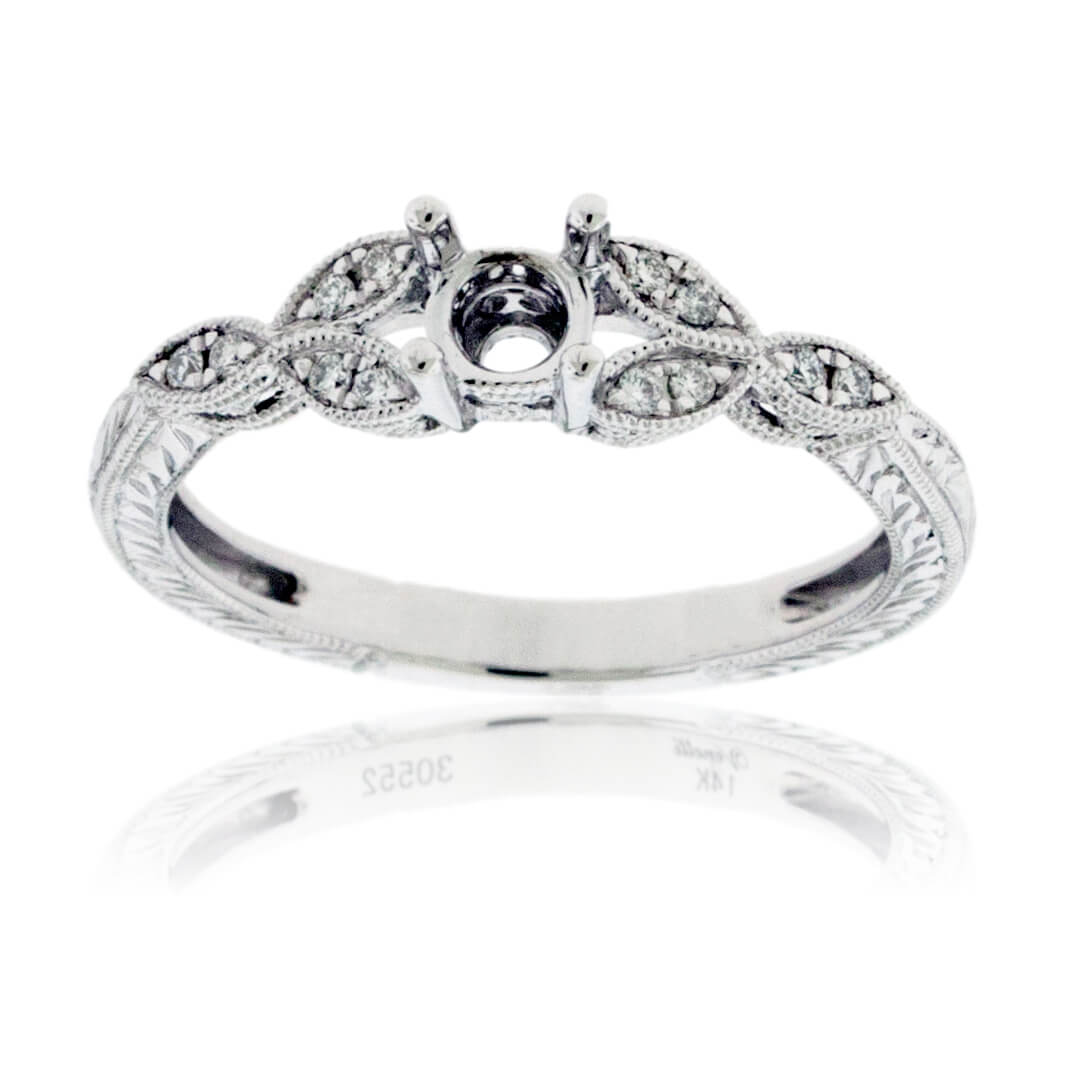 Intricate Design Semi Mount Diamond Ring - Park City Jewelers