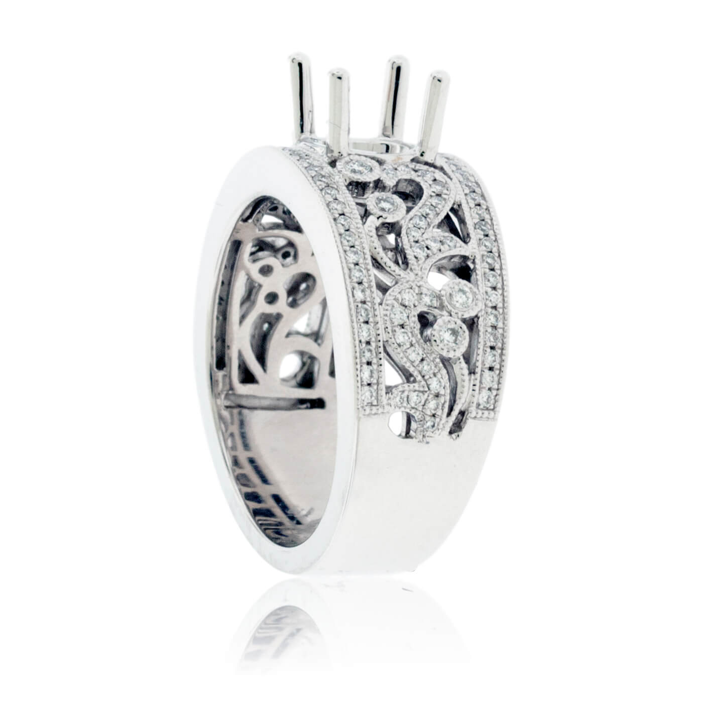 Intricate Design Semi Mount Diamond Ring - Park City Jewelers