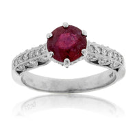 Intricate Glass-Filled Ruby and Diamond Ring - Park City Jewelers