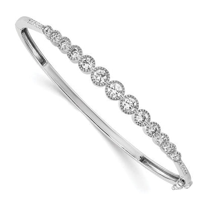 Lab Grown Diamond Hinged Bangle Bracelet - Park City Jewelers