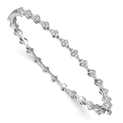 Lab Grown Diamond Hinged Bangle Bracelet - Park City Jewelers