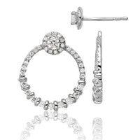 Lab Grown Diamond Post & Circle Jacket Dangle Earrings - Park City Jewelers