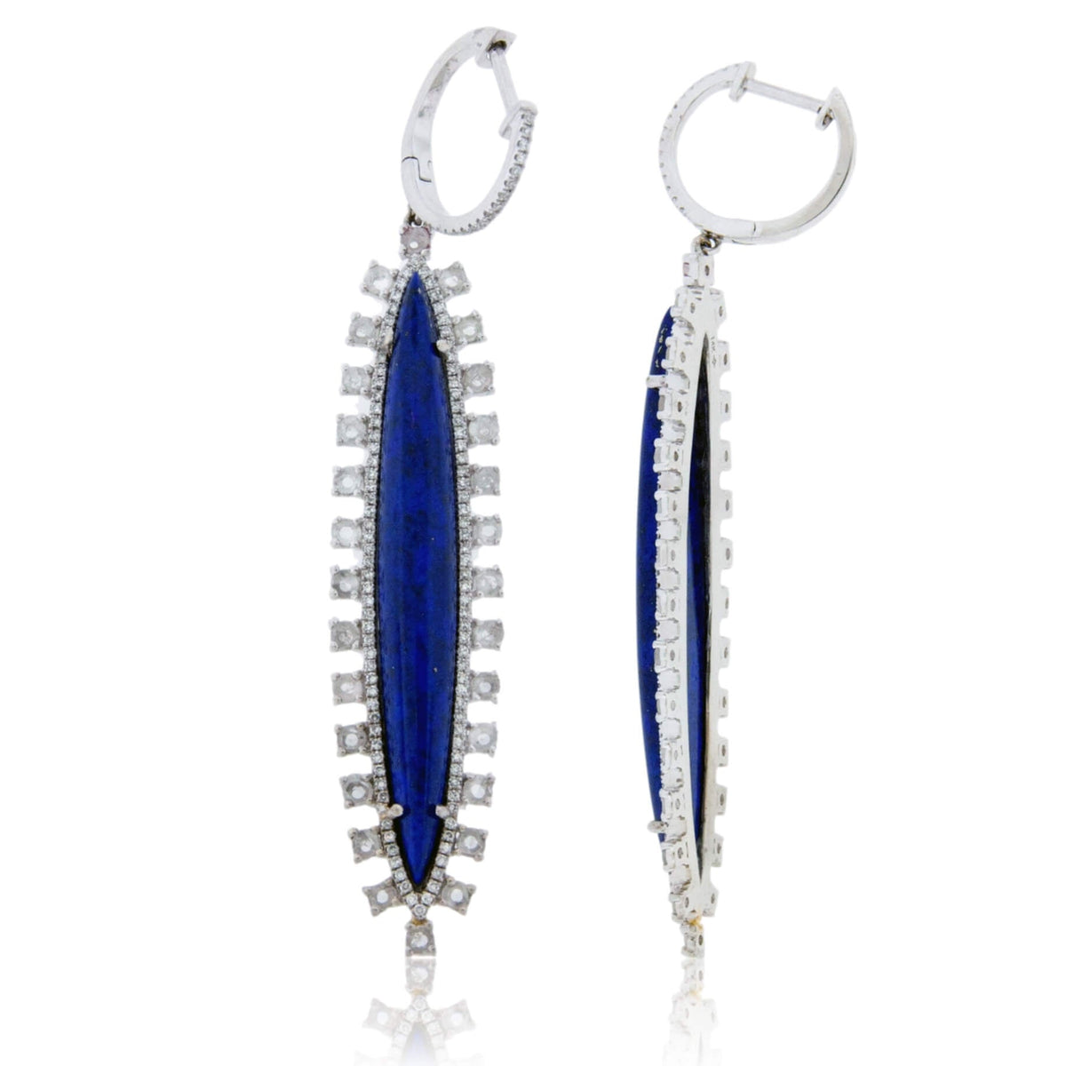 Lapis & Diamond Dangle Earrings - Park City Jewelers