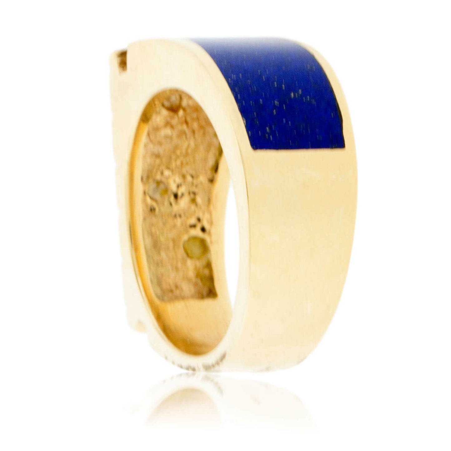 Lapis Inlay Santa Fe Style Ring with Diamond Accents - Park City Jewelers
