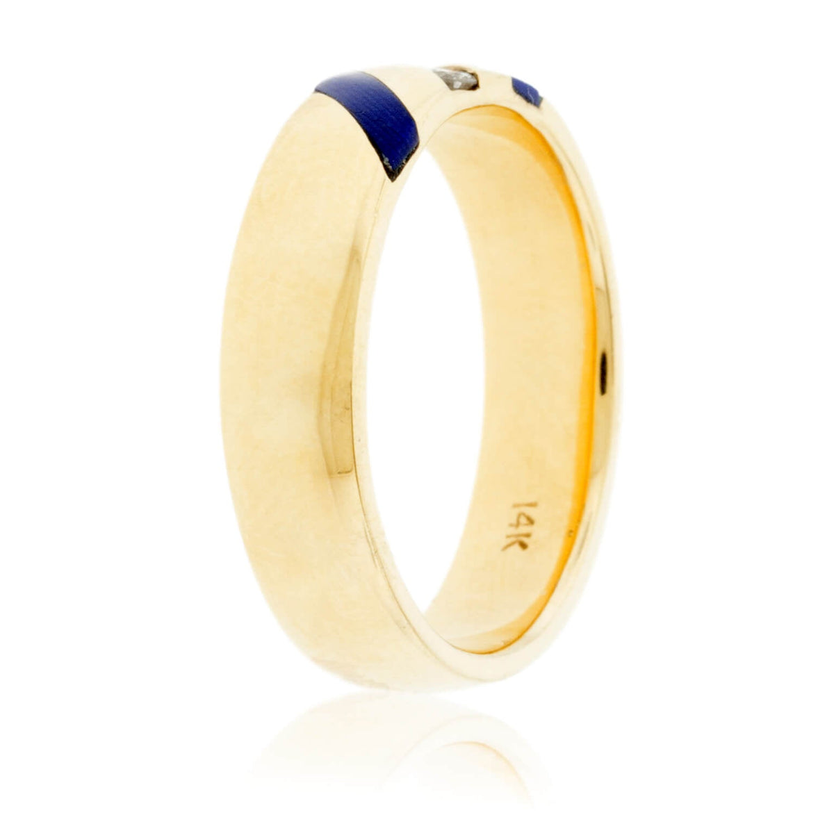 Lapis Strip and Channel Set Diamond Ring - Park City Jewelers