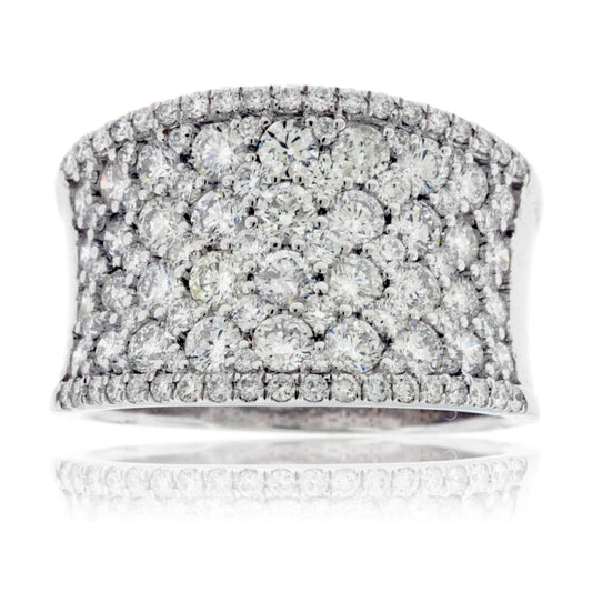 Large Concave Diamond Fashion Ring - Park City Jewelers