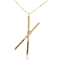 Large Crossed Skis "Park City" Charm or Pendant - Park City Jewelers