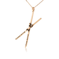 Large Crossed Skis "Park City" Charm or Pendant - Park City Jewelers
