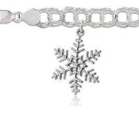 Large Filigree Flat Snowflake Charm or Necklace - Park City Jewelers