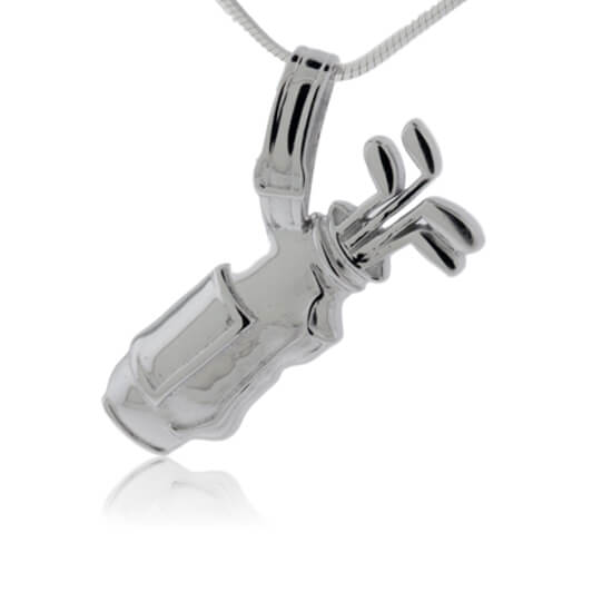 Large Sterling Silver Golf Bag Necklace - Park City Jewelers
