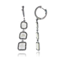 Layered Diamond Slice with Halo Drop Style Earrings - Park City Jewelers